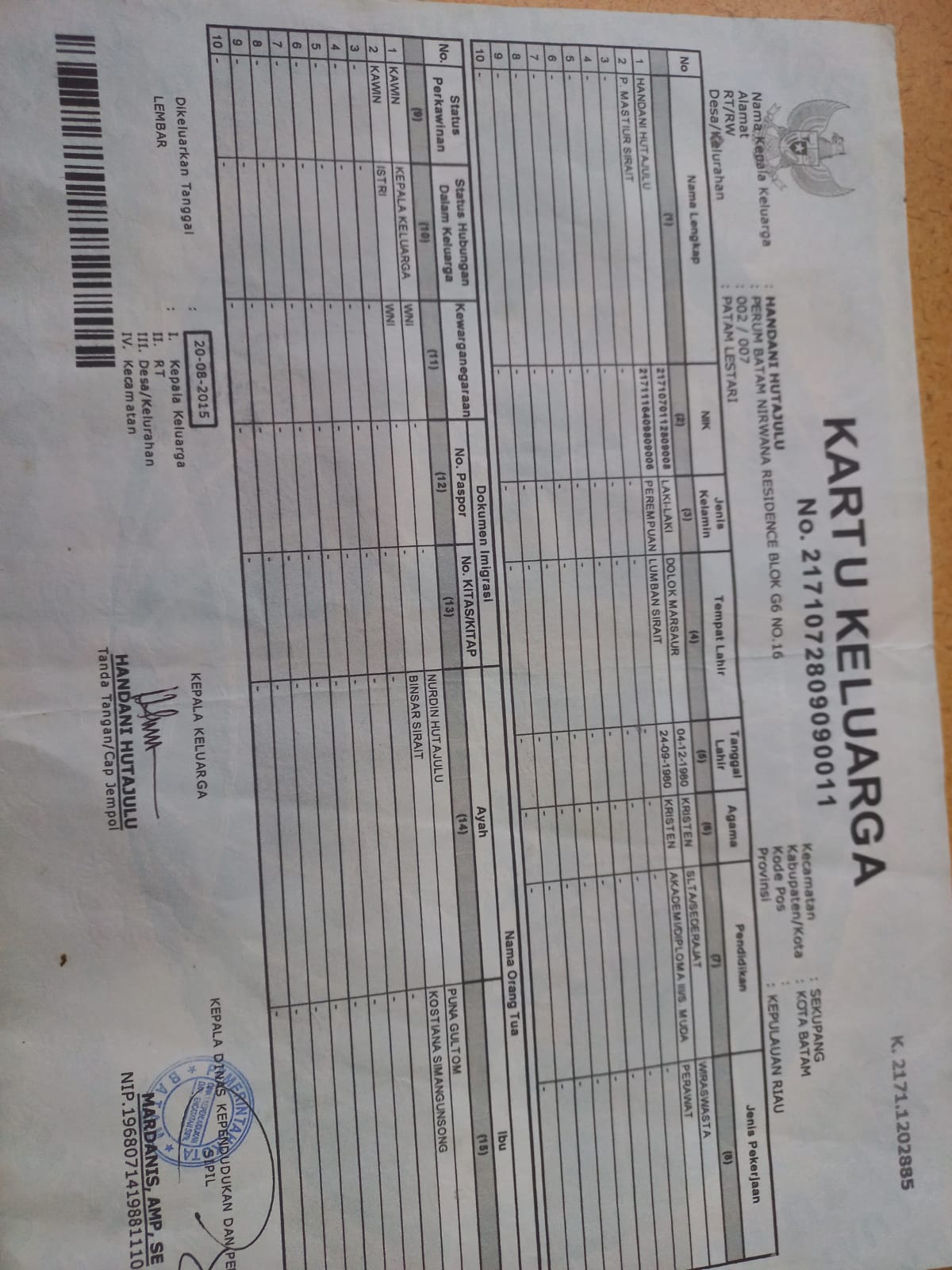 P. Mastiur Sirait